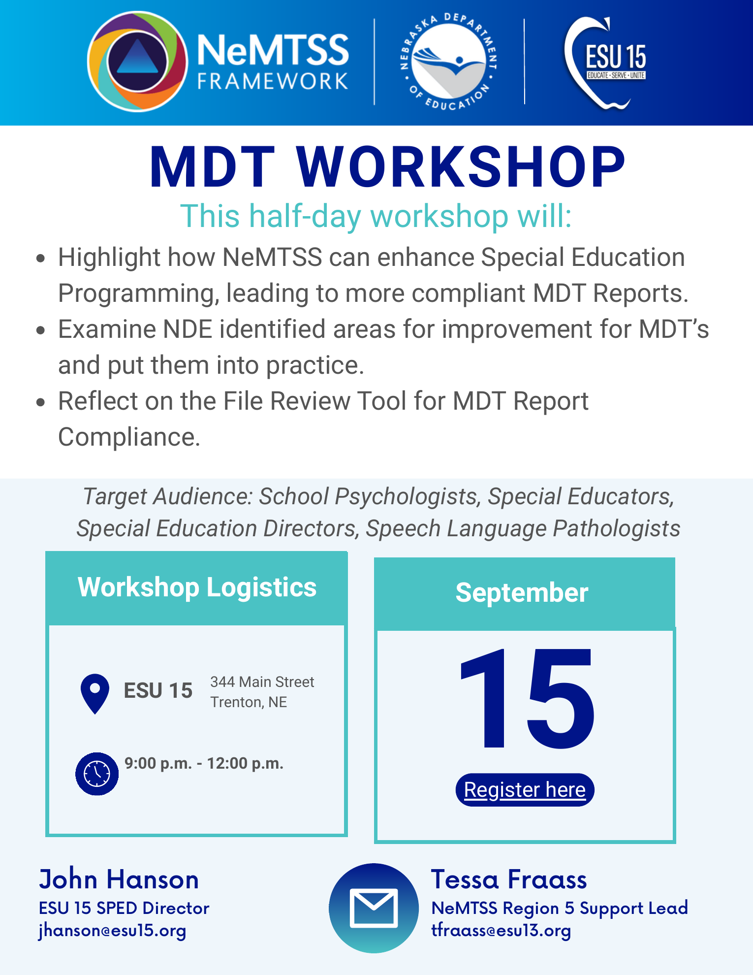 mdT WORKSHOP